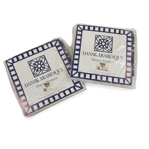 Dansk Arabesque Dinner Paper Napkins 20 Count New + Bonus 15 17x17